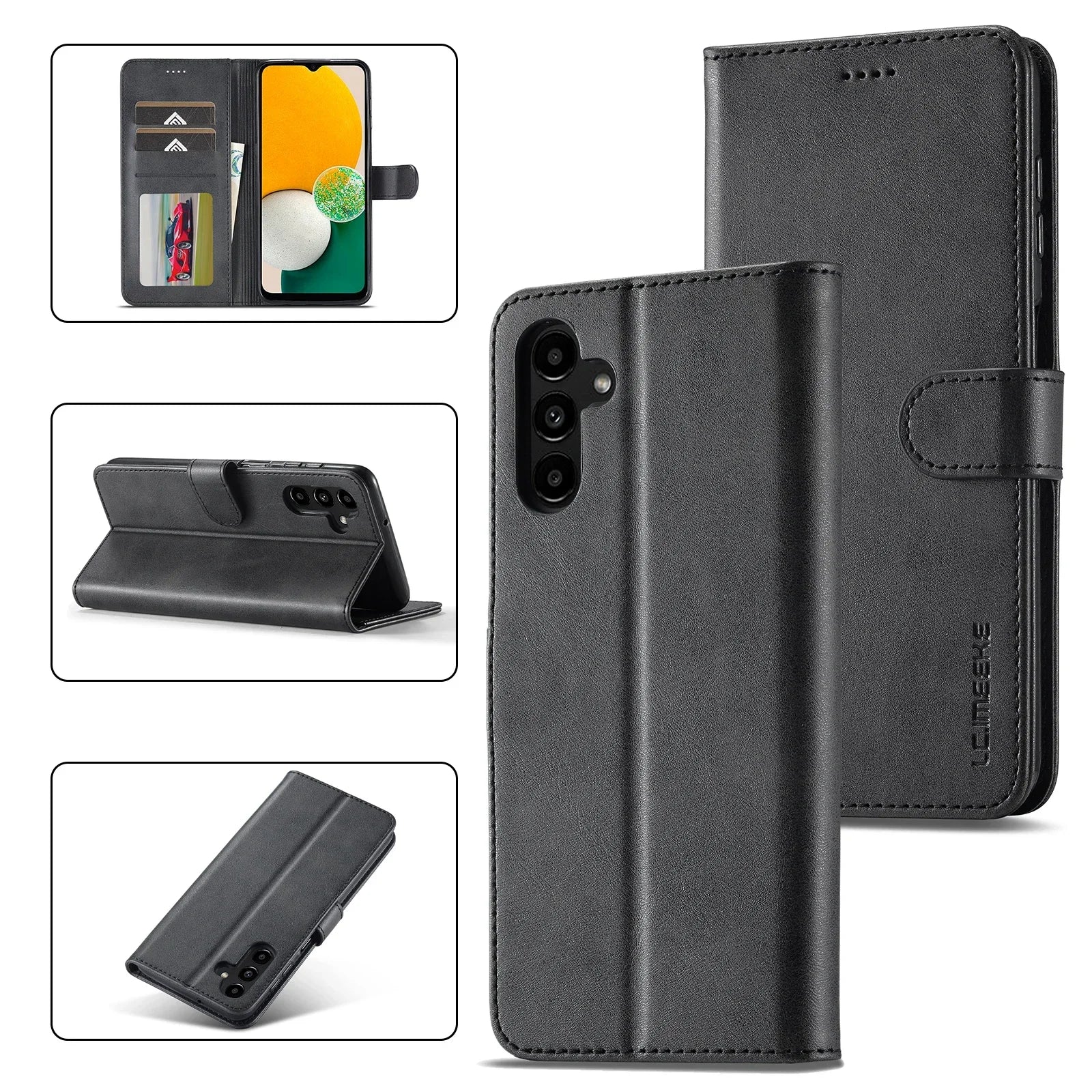 Wallet Leather Flip Galaxy A Case - DealJustDeal