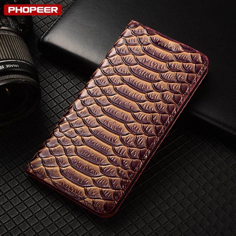 KickStand Flip Magnetic Genuine Leather Galaxy S Case - DealJustDeal