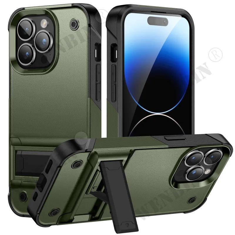 Military grade protective iPhone Case with stand - DealJustDeal