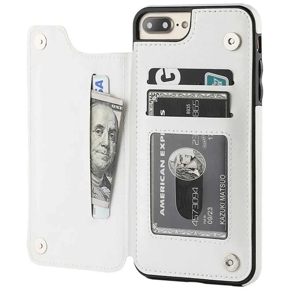 Card Holder Leather iPhone Case - DealJustDeal