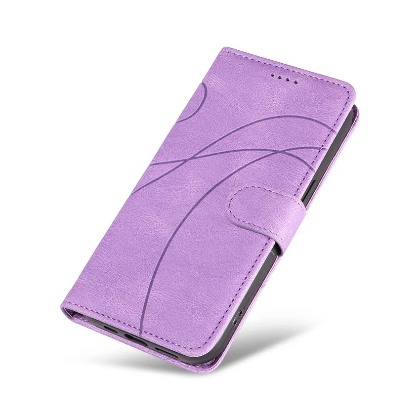 Flip Wallet Line Leather Google Case - DealJustDeal