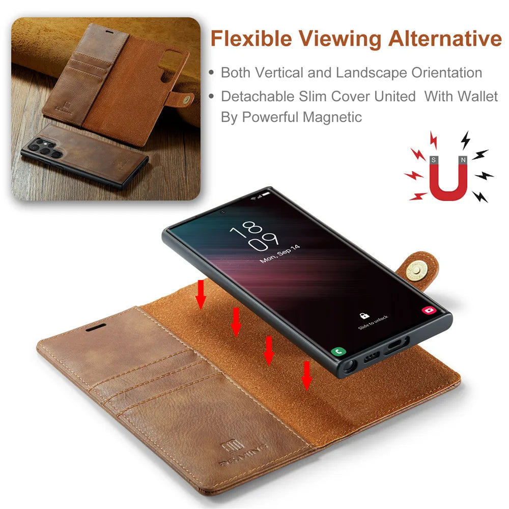 Detachable Magnetic Leather Galaxy Note and S Case - DealJustDeal