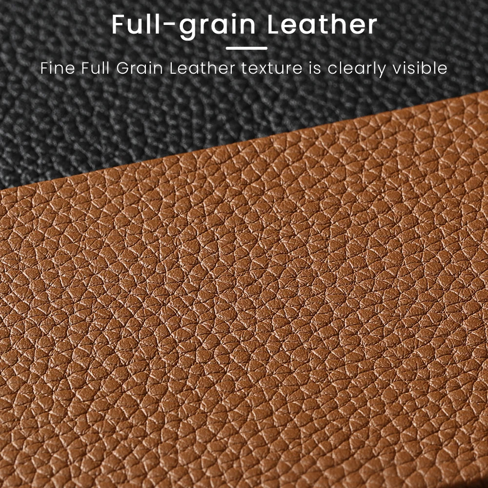 Litchi Grain Half-Inclusive Genuine Cowhide Leather Google Case - DealJustDeal