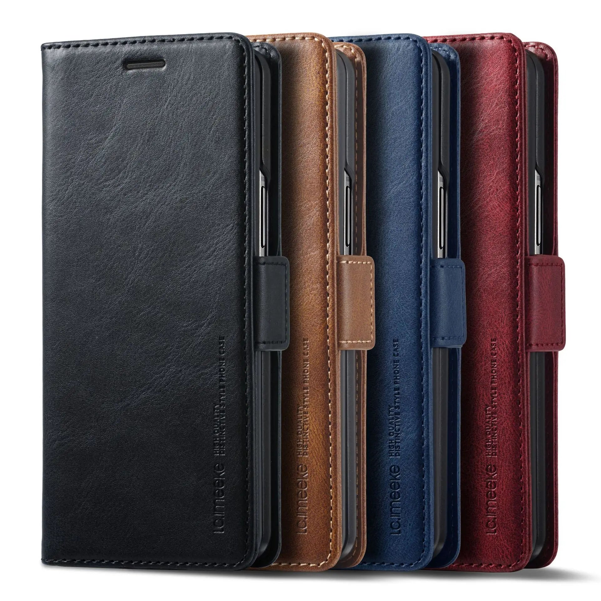 Magnetic Protective Cards Slot Wallet Leather Galaxy Z Fold Case - DealJustDeal