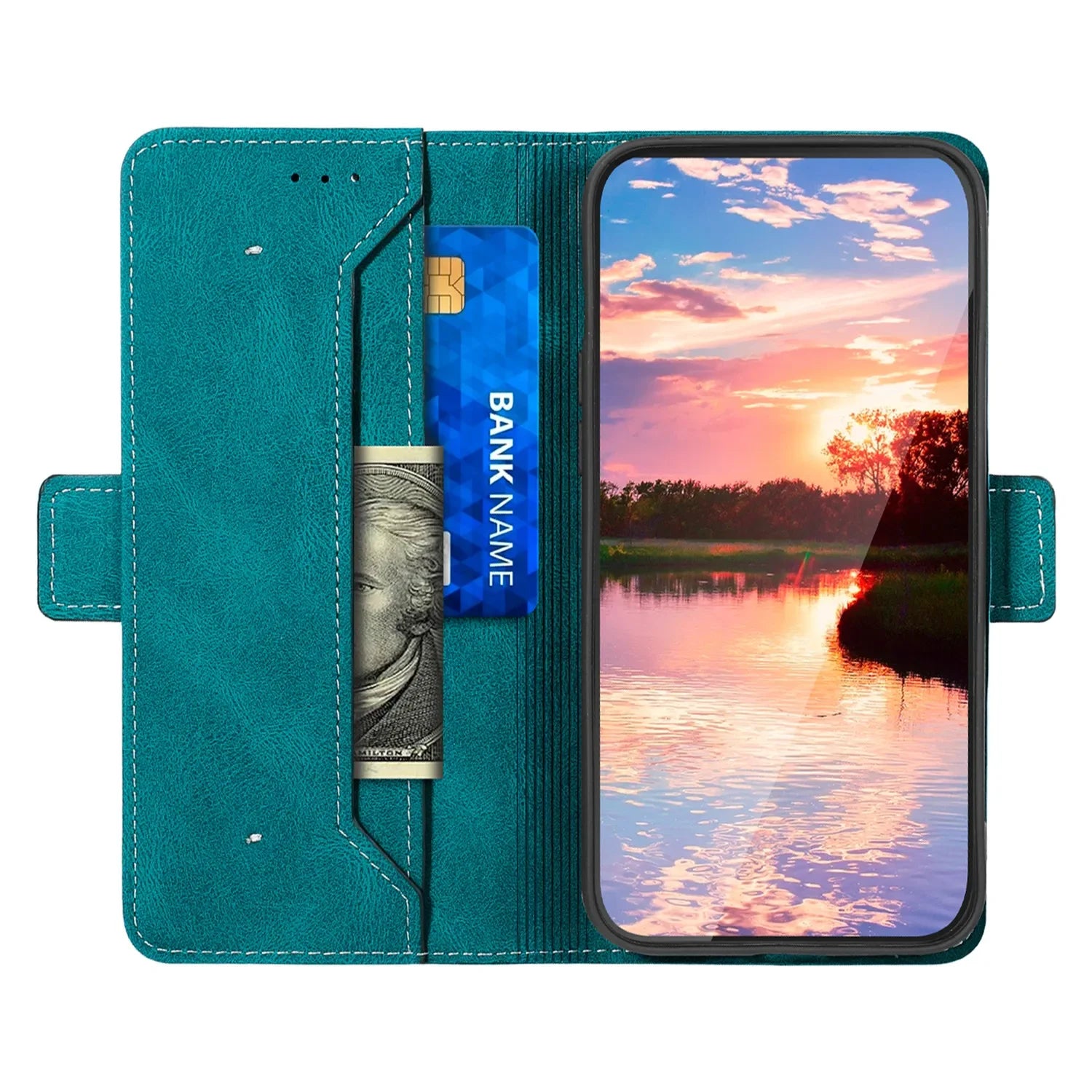 Magnetic Flip Card Slots Leather Wallet Google Case - DealJustDeal