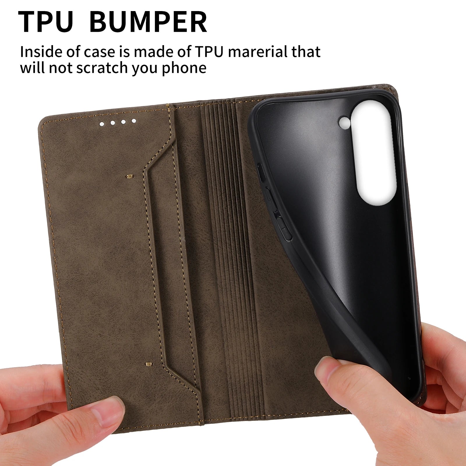 Shockproof  Wallet Flip Leather Galaxy A and M Case - DealJustDeal