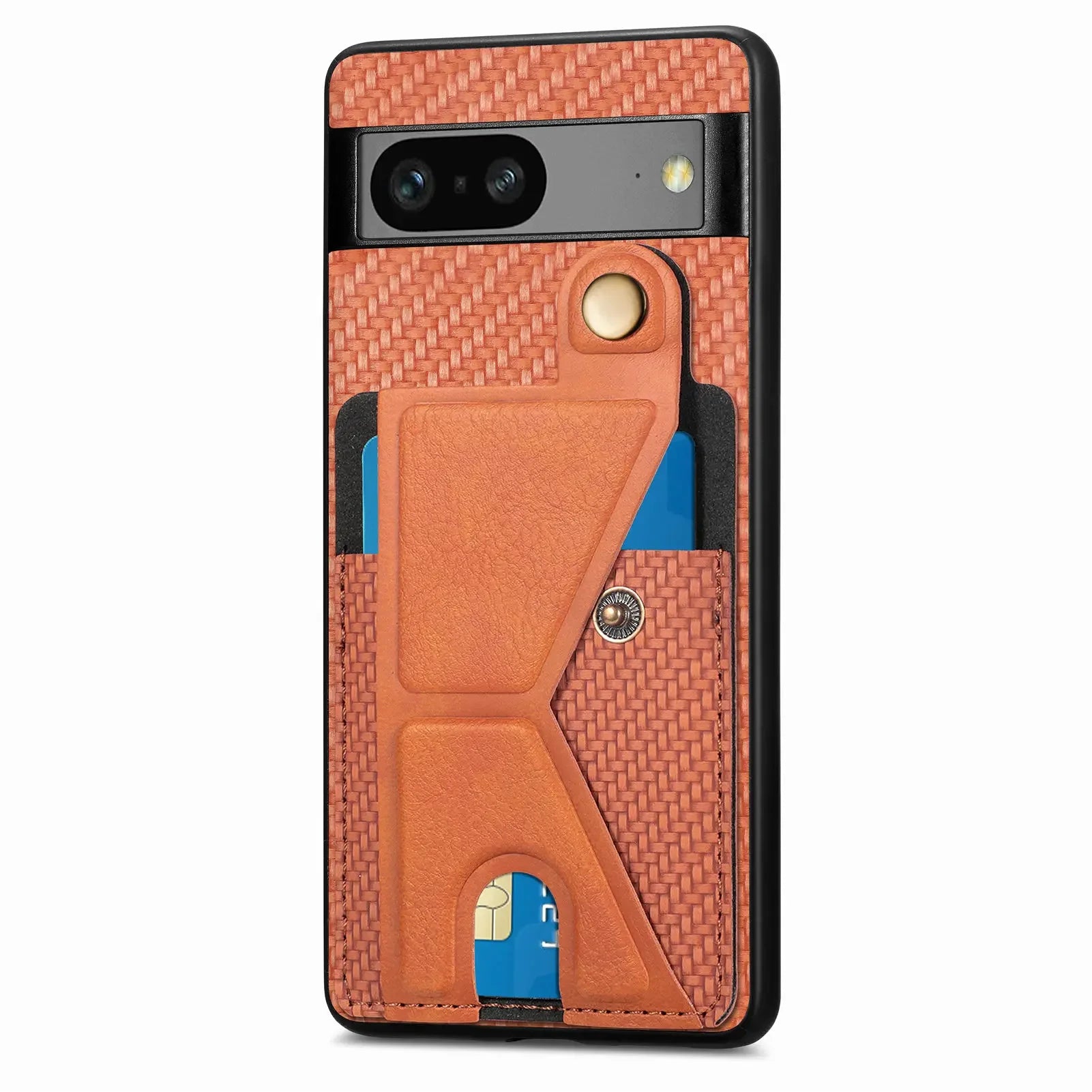 Carbon Fiber pattern Flip Stand Magnetic Wallet Google Case - DealJustDeal