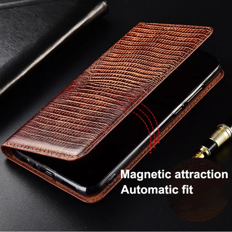 Lizard Grain Genuine Leather Galaxy S Case - DealJustDeal