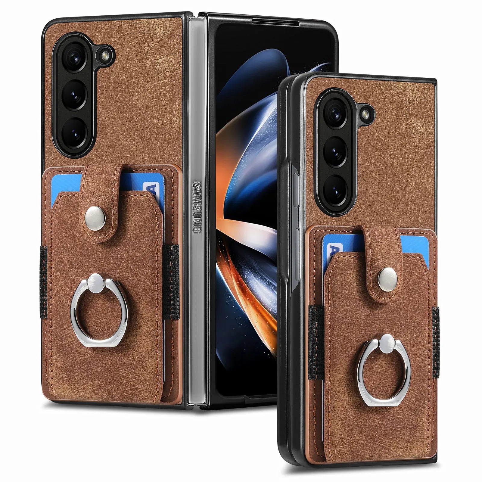 Ultra Thin Anti-Drop Magnetic Leather Wallet Galaxy Z Fold Case - DealJustDeal