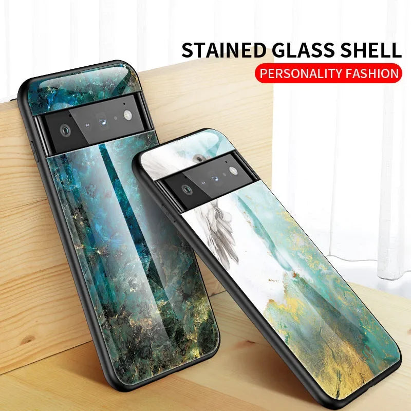 Armor Bumper Frame Hard Glass Back Google Case - DealJustDeal