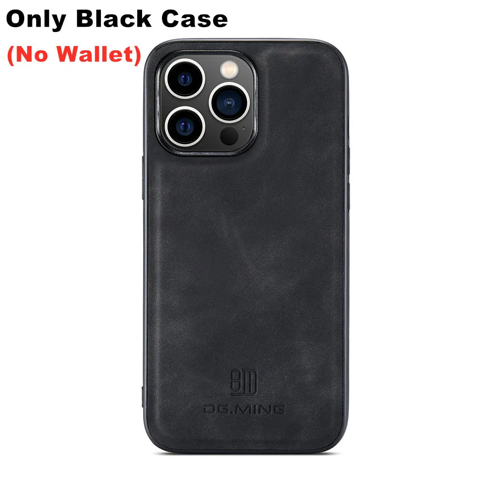 2 In 1 Detachable Magnetic Leather iPhone Case - DealJustDeal