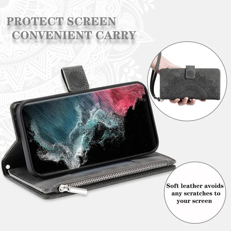 Wrist Strap Leather Galaxy A Case - DealJustDeal