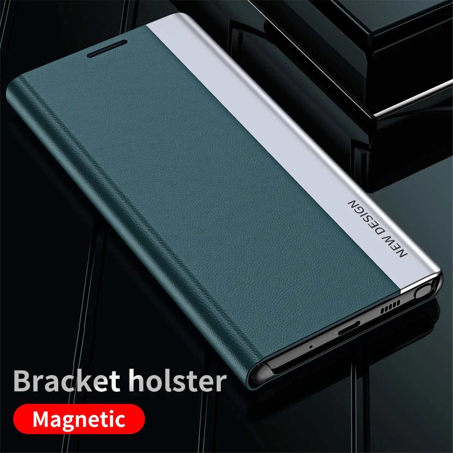 Matte Ultrathin Bracket Leather Galaxy A, F and M Case - DealJustDeal