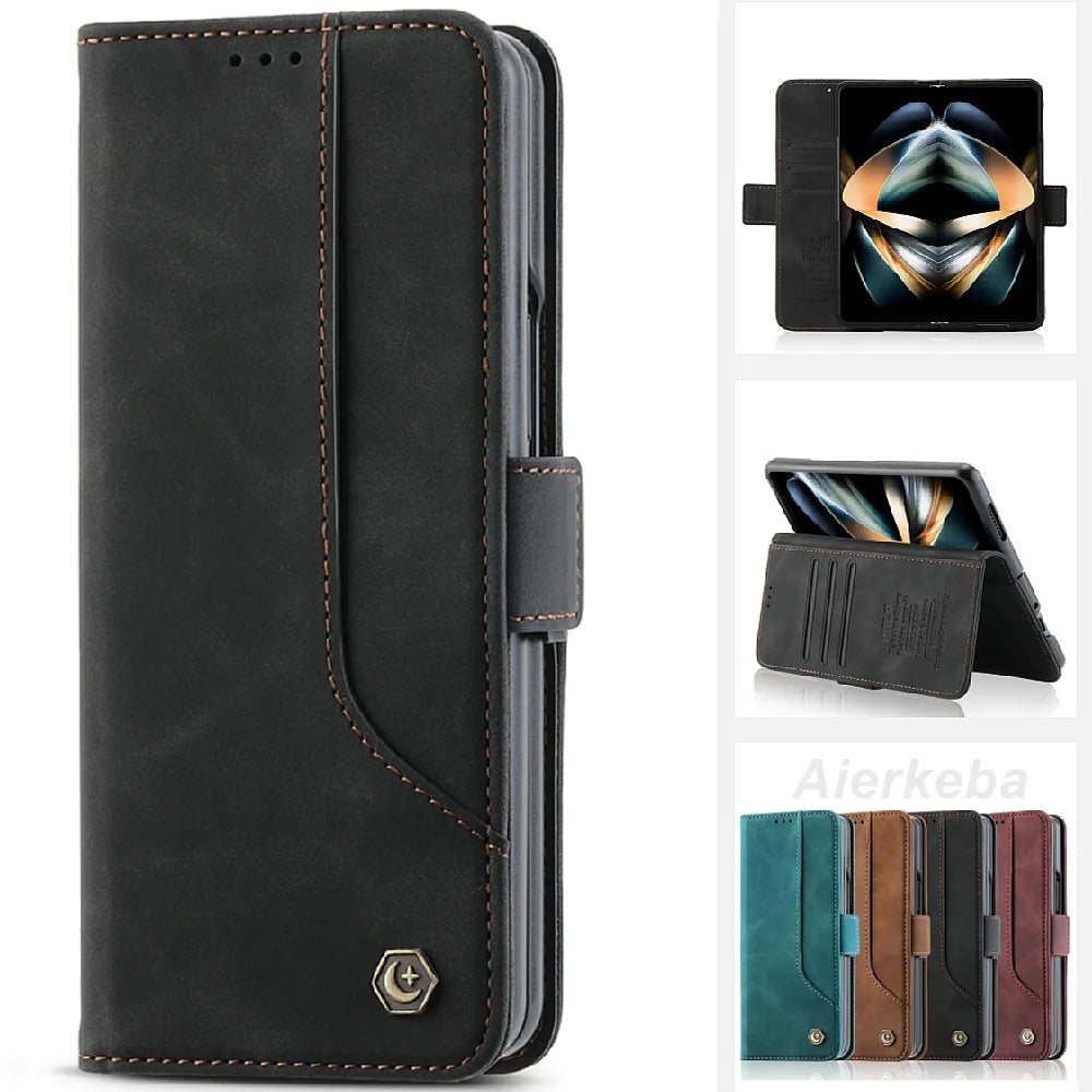 Magnetic Flip Wallet Card Slot Galaxy Z Fold Case - DealJustDeal