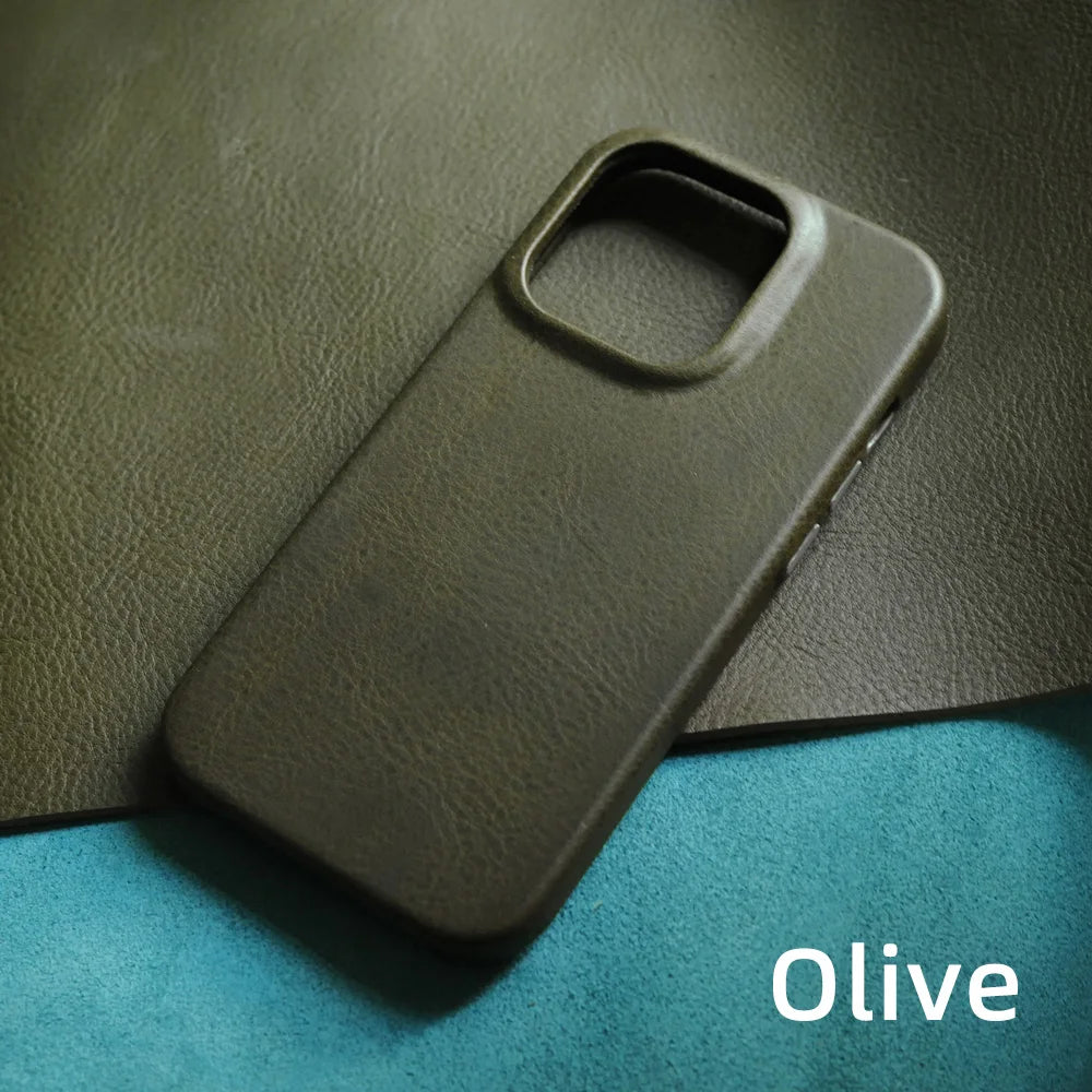 Italian Minerva Box Genuine Leather iPhone Case - DealJustDeal