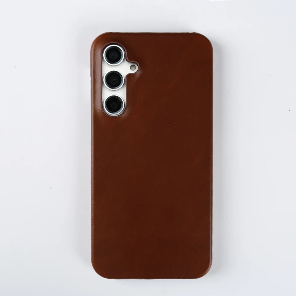 Aesthetic Vintage Pattern Handmade Genuine Leather Galaxy Note and S Case - DealJustDeal