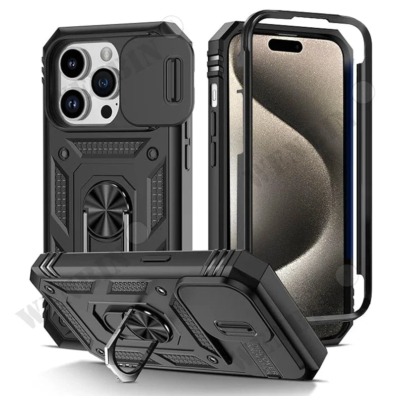 Heavy Duty with Camera 360 Degree Kickstand iPhone Case - DealJustDeal