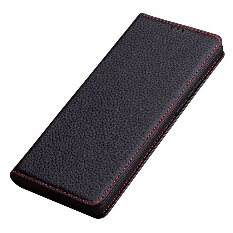 Magnetic Kickstand Natural Leather Booklet Google Case - DealJustDeal