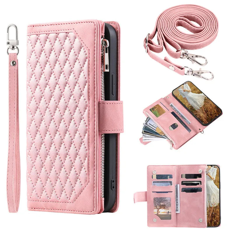 Long Lanyard Flip Leather iPhone Case - DealJustDeal