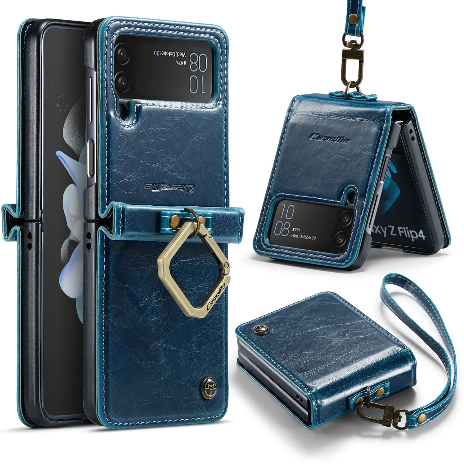 Hinge Protective Leather Galaxy Z Flip Case - DealJustDeal