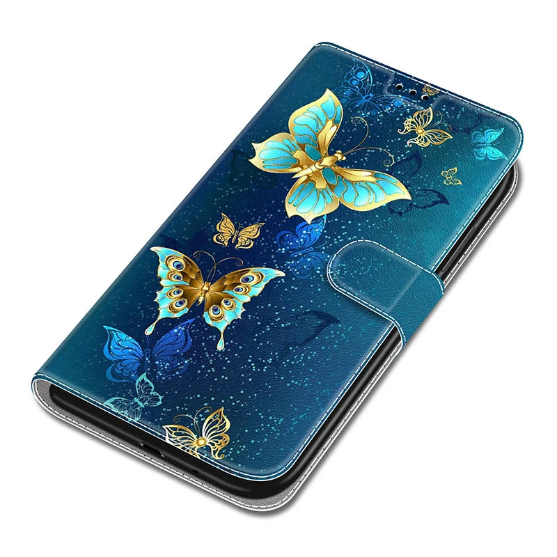 Butterfly Pattern Wallet Flip Magnetic Leather Google Case - DealJustDeal