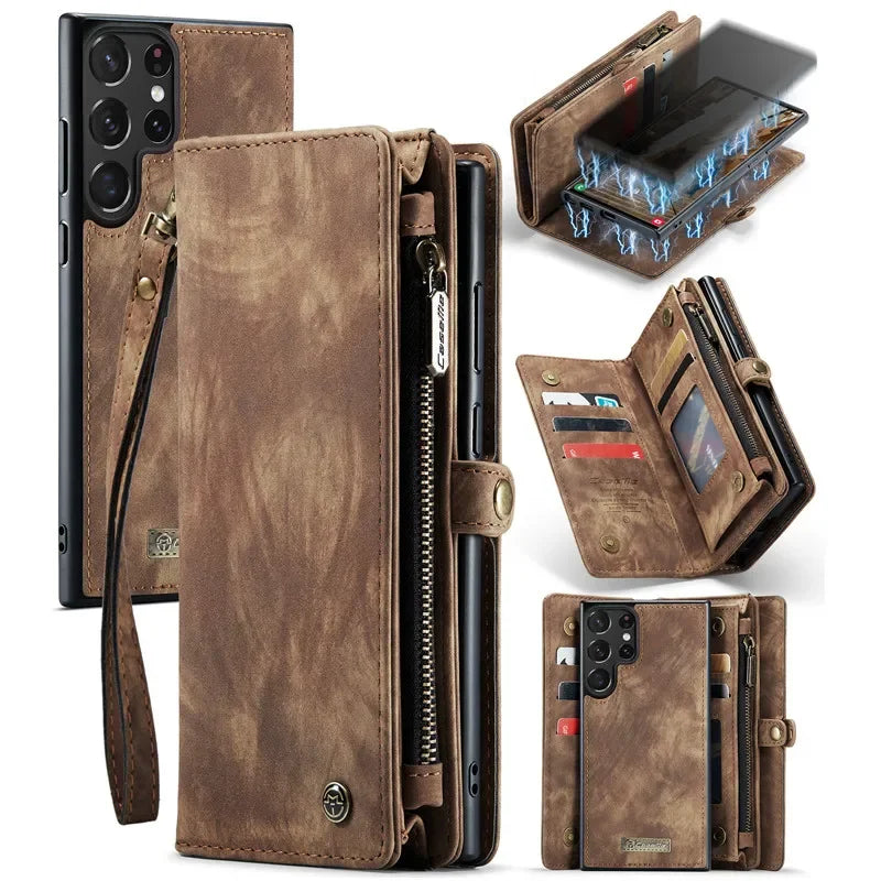 Lanyard Flip Leather Wallet Card Galaxy A, Note and S Case - DealJustDeal