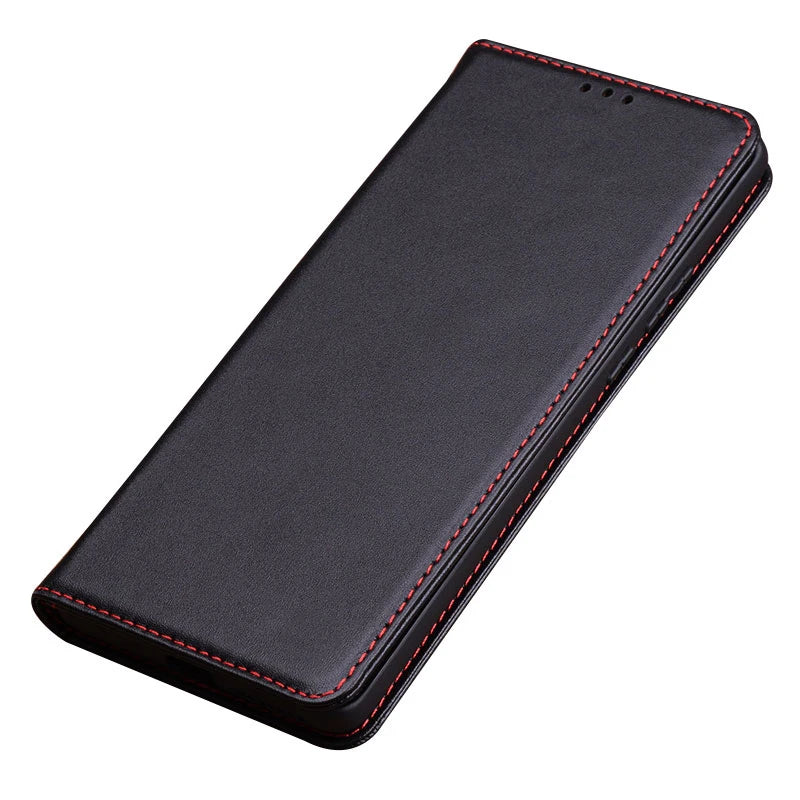 Magnetic Kickstand Natural Leather Booklet Google Case - DealJustDeal