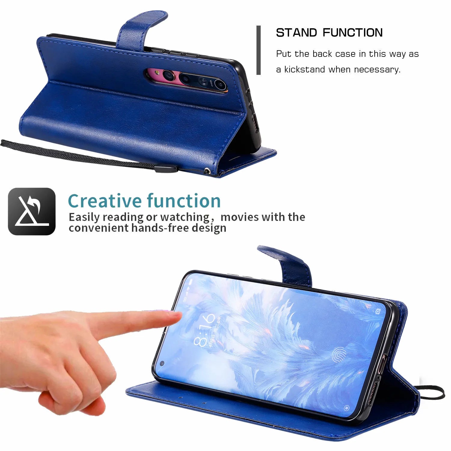 Leather Card Slots Wallet Holder Stand Flip iPhone Case - DealJustDeal