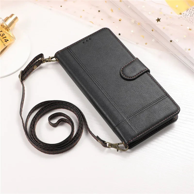 Wallet Card Leather Galaxy Note and S Case - DealJustDeal