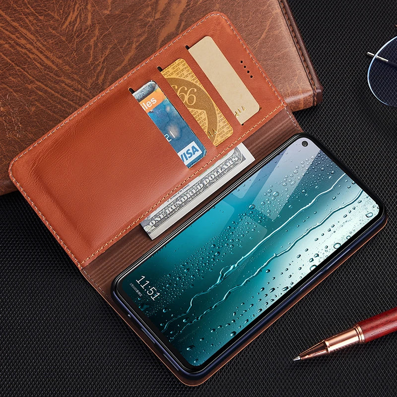 Magnetic Flip Genuine Leather Galaxy Note Case - DealJustDeal