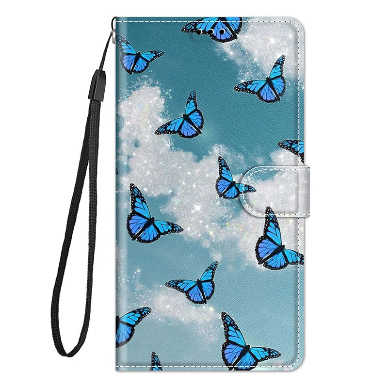 Butterfly Pattern Wallet Flip Magnetic Leather Google Case - DealJustDeal