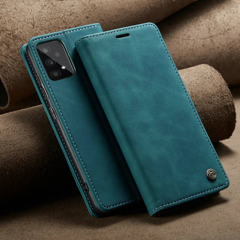 Magnet Flip Wallet Leather Galaxy A and M Case - DealJustDeal