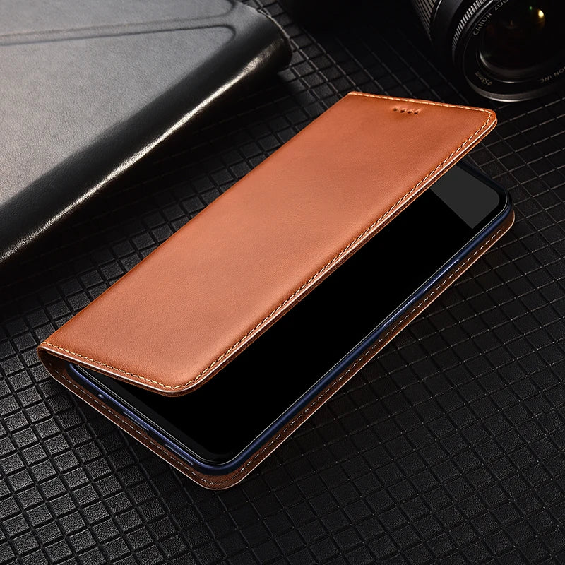 Magnetic Flip Genuine Leather Galaxy Note Case - DealJustDeal