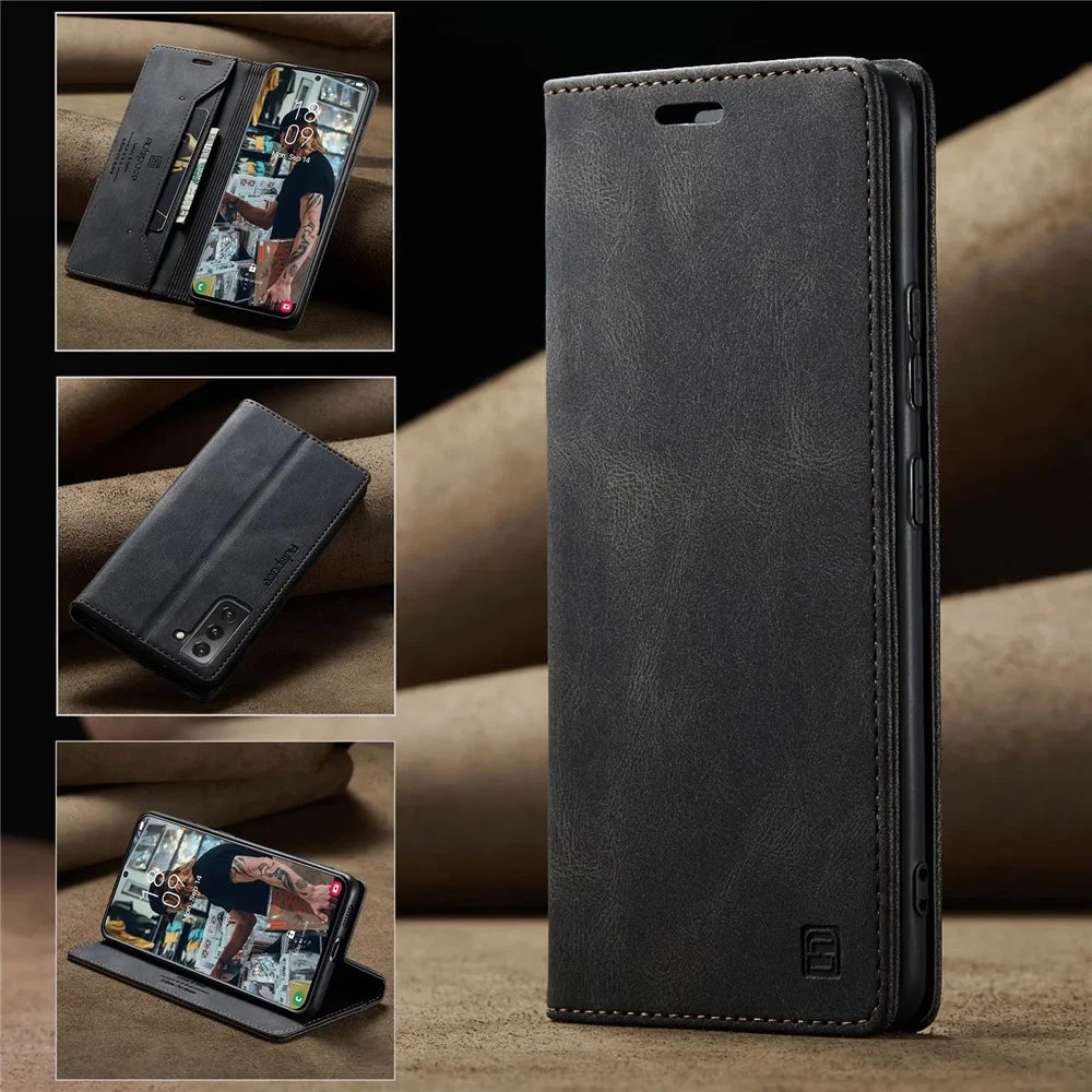 Wallet Folio Flip Leather Galaxy A and S Case - DealJustDeal