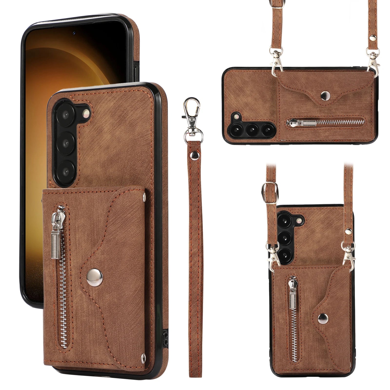 Crossbody Lanyard RFID Leather Galaxy S Case - DealJustDeal