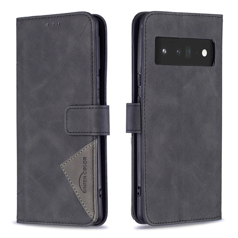 Anti-falling Wallet Magnetic Flip Leather Google Case - DealJustDeal