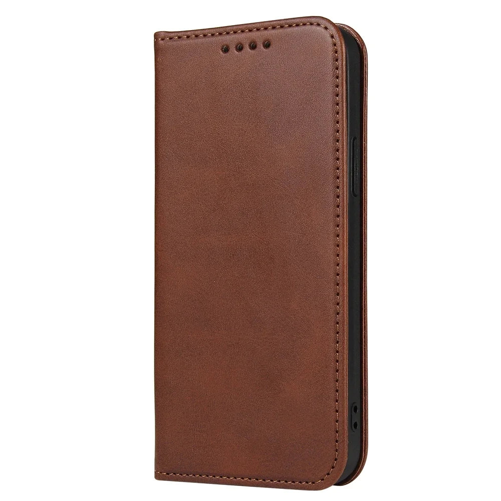 Magnetic Leather Flip iPhone Case - DealJustDeal