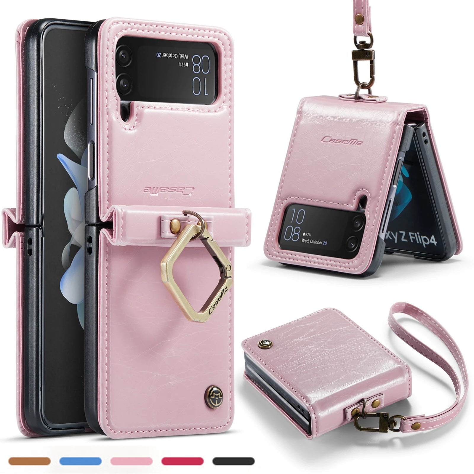 Hinge Protective Leather Galaxy Z Flip Case - DealJustDeal