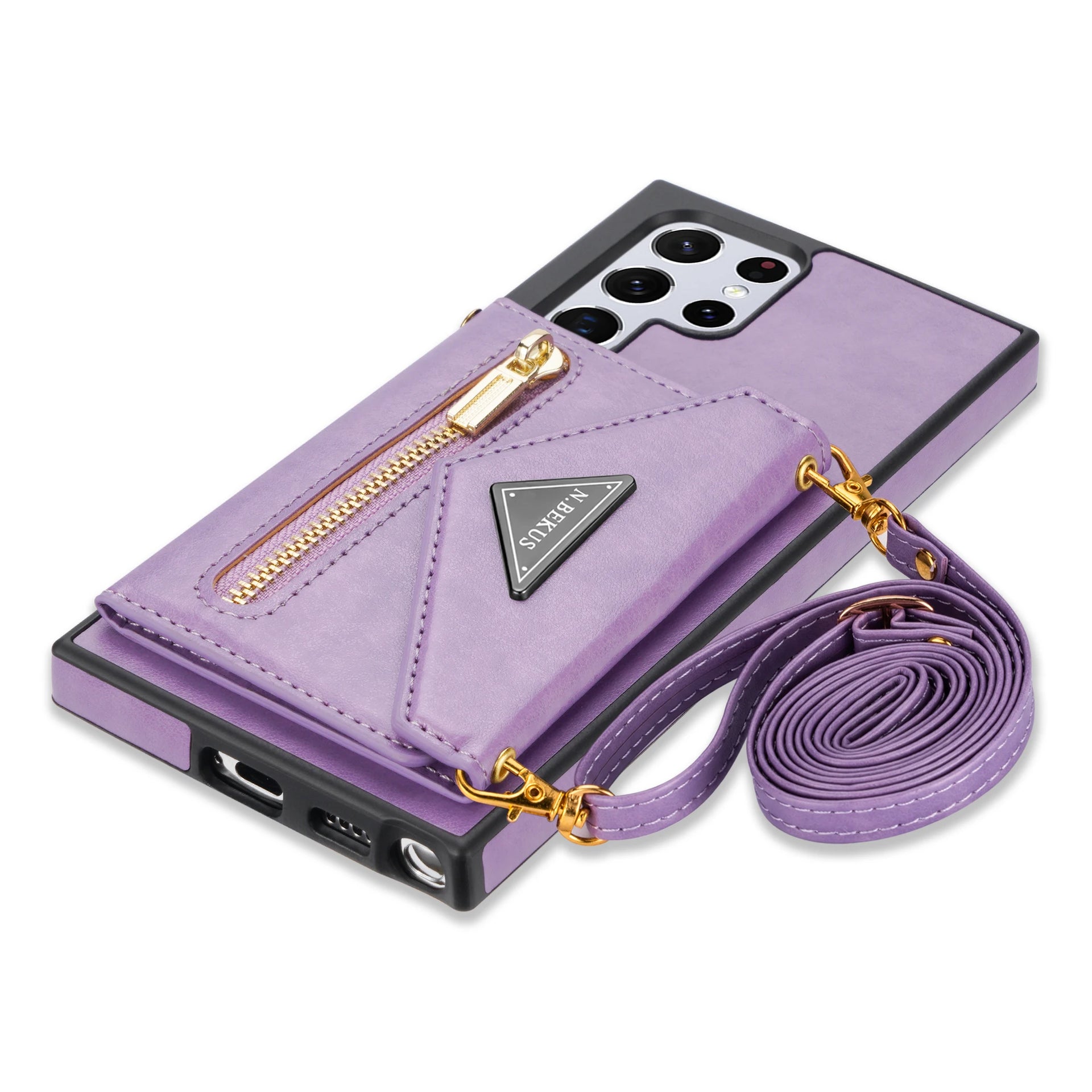 Crossbody Magnetic Leather Galaxy S Case - DealJustDeal