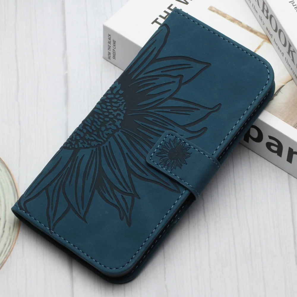 Sunflower Wallet Flip Leather iPhone Case - DealJustDeal