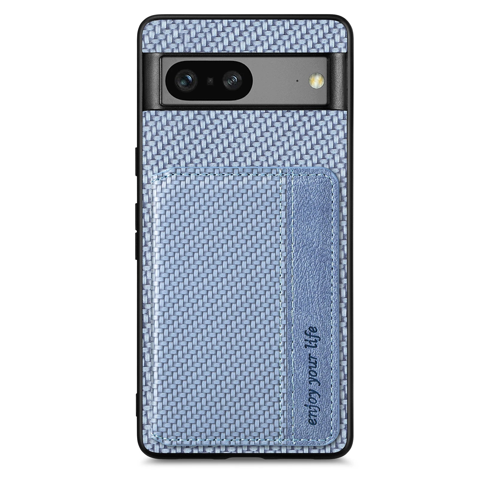 Carbon Fiber Pattern Wallet Leather Google Case - DealJustDeal