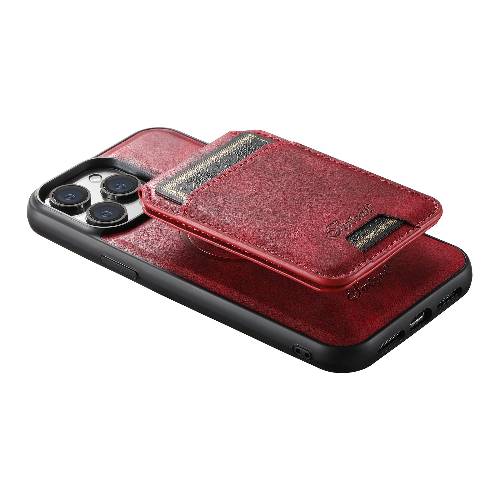 2 In 1 Function Card Bag Magnetic iPhone Case - DealJustDeal