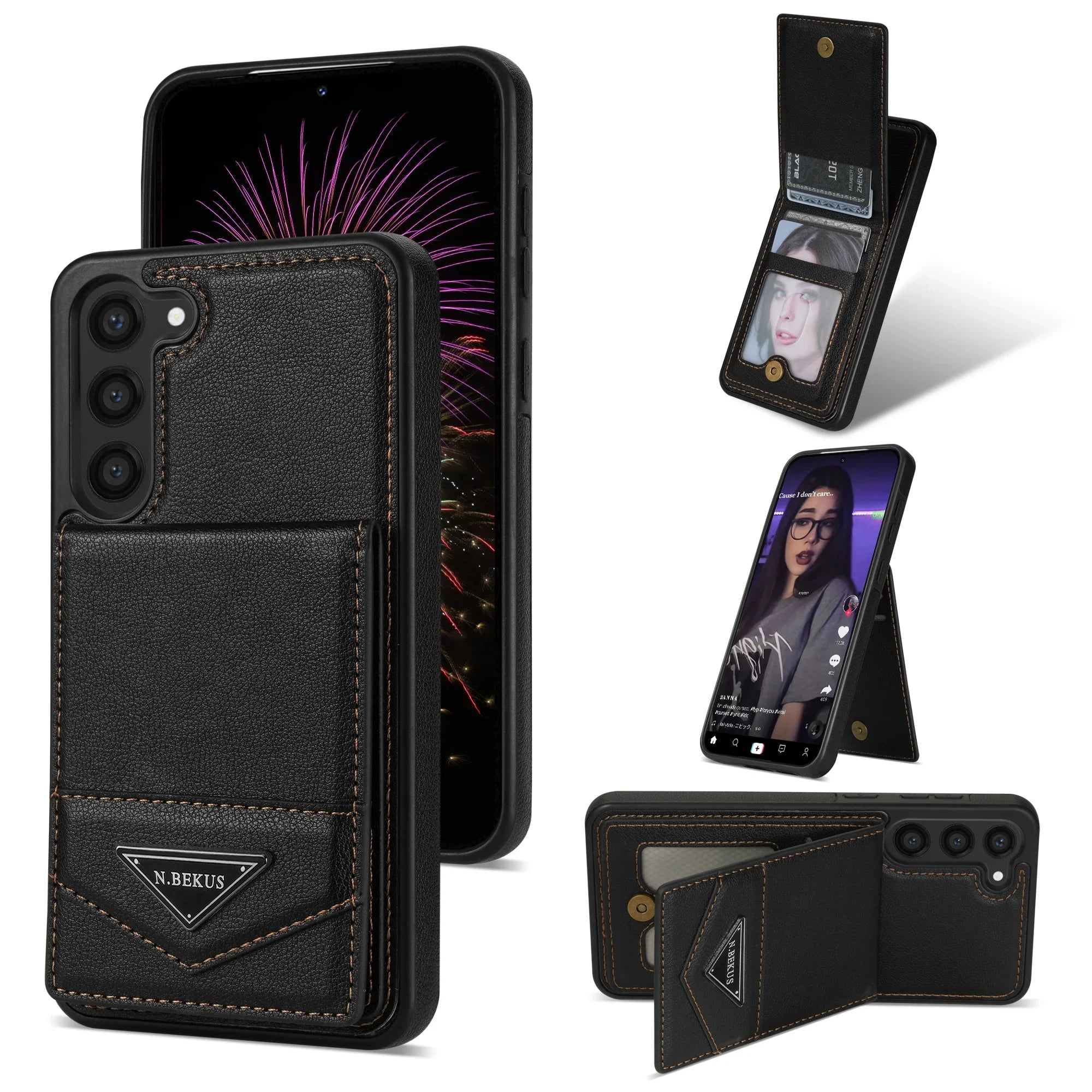 Magnetic Kickstand Flip Wallet Galaxy A Case - DealJustDeal