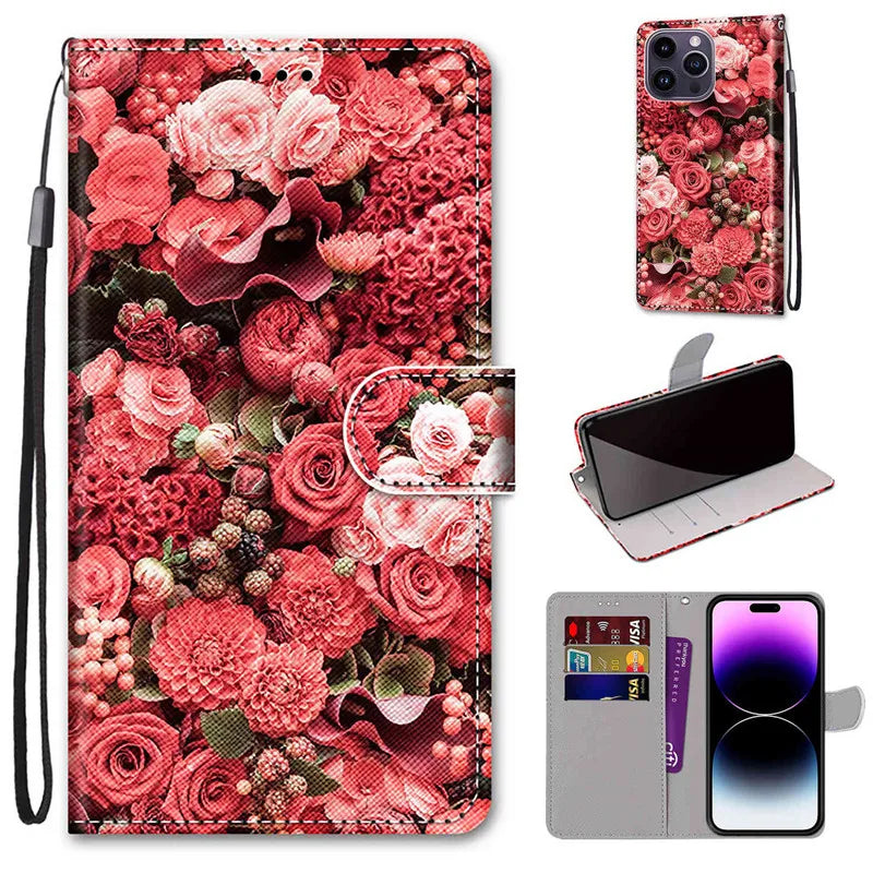 Wallet Stand Book Flip Leather Galaxy A Case - DealJustDeal