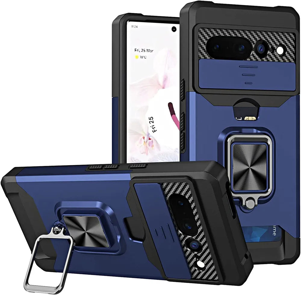 Ring Holder TPU Card Slot Armor Google Case - DealJustDeal