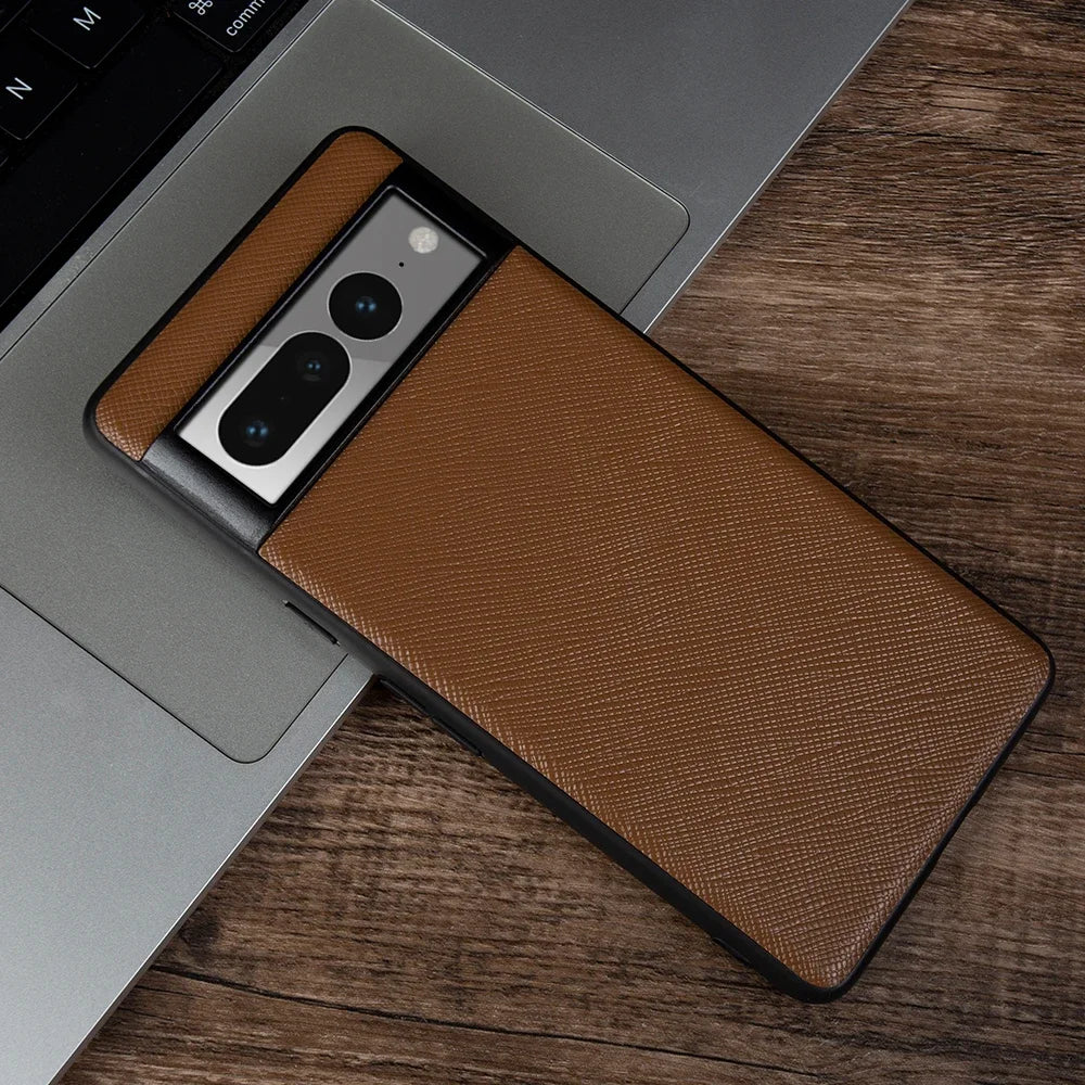 Slim Back Cover Shockproof Genuine Leather Google Case - DealJustDeal