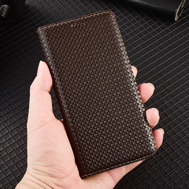 Business Genuine Leather Magnetic Flip Galaxy Note Case - DealJustDeal