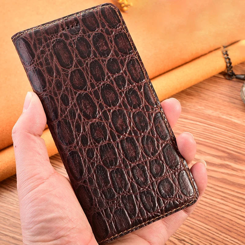 Flip Cowhide Genuine Leather Galaxy A Case - DealJustDeal