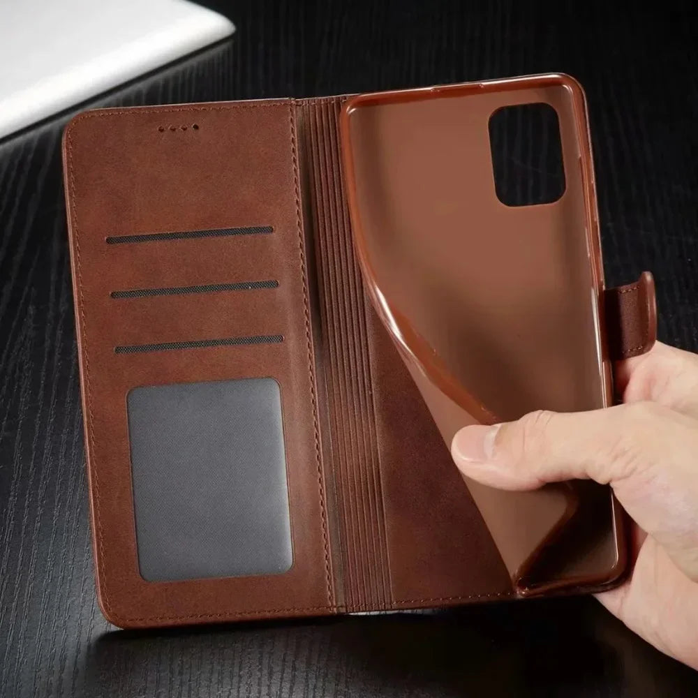 Flip Cover Card Slot Leather Wallet iPhone Case - DealJustDeal