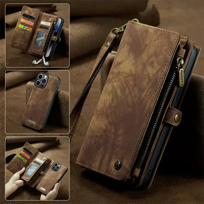 Wallet Card Flip Leather iPhone one Case - DealJustDeal